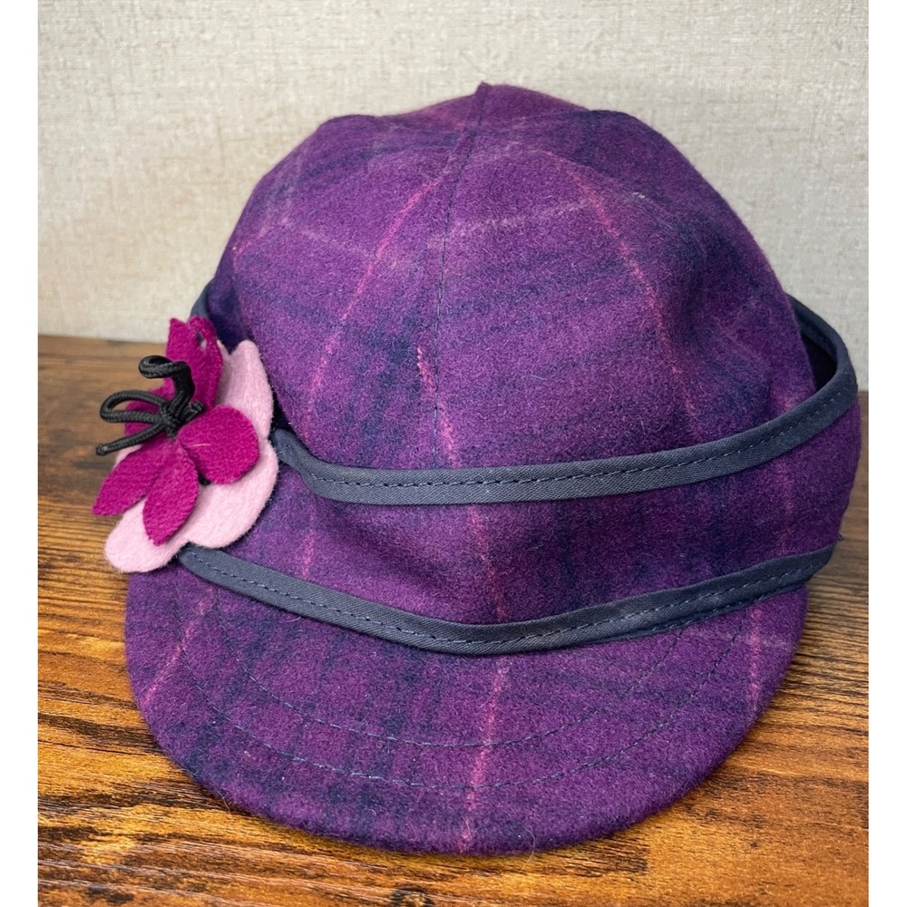 Lil' Stormy Kromer Petal Pusher XL Girls Hat Purple Passion Wool Made In USA